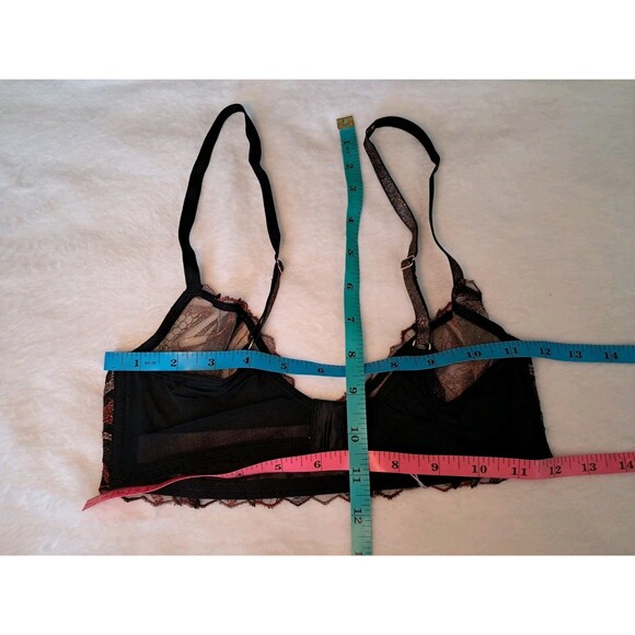 Savage X Fenty Shining Star Embroidered Unlined Bra Henna Red Size 32C NWT - Picture 7 of 9